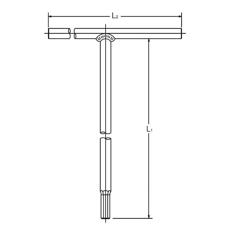 T Handle 14mm Hex Length 340 x 220mm - Image 2