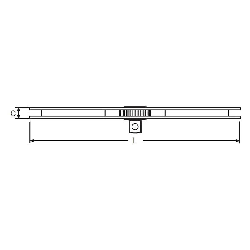 3/8 Sq. Dr. Ratchet Handle    Length 220mm Reversible Locking - Image 2
