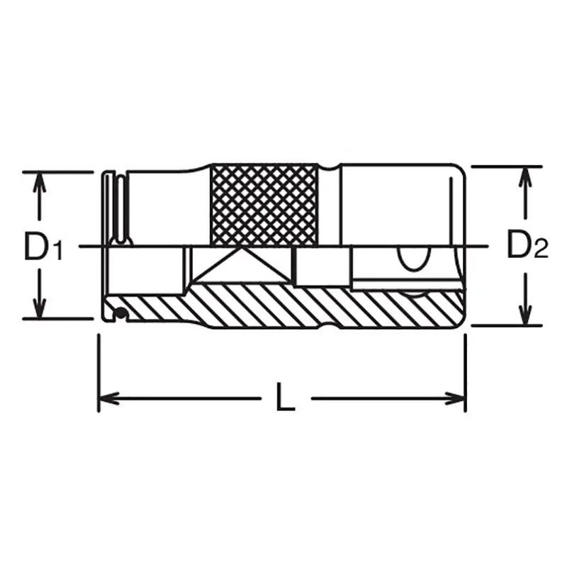 3/8 Sq. Dr. Tap Holder S2.1mm R2.8mm Length 40mm - Image 2