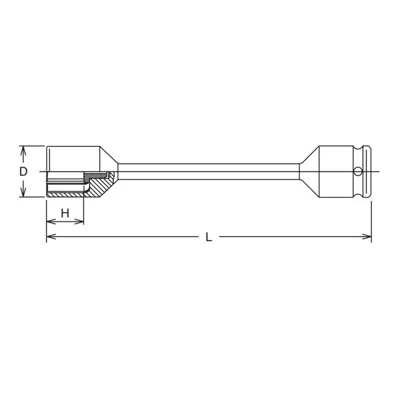 1/2 Sq. Dr. Torsion Bar 19mm x 110Nm Length 214mm - Image 2