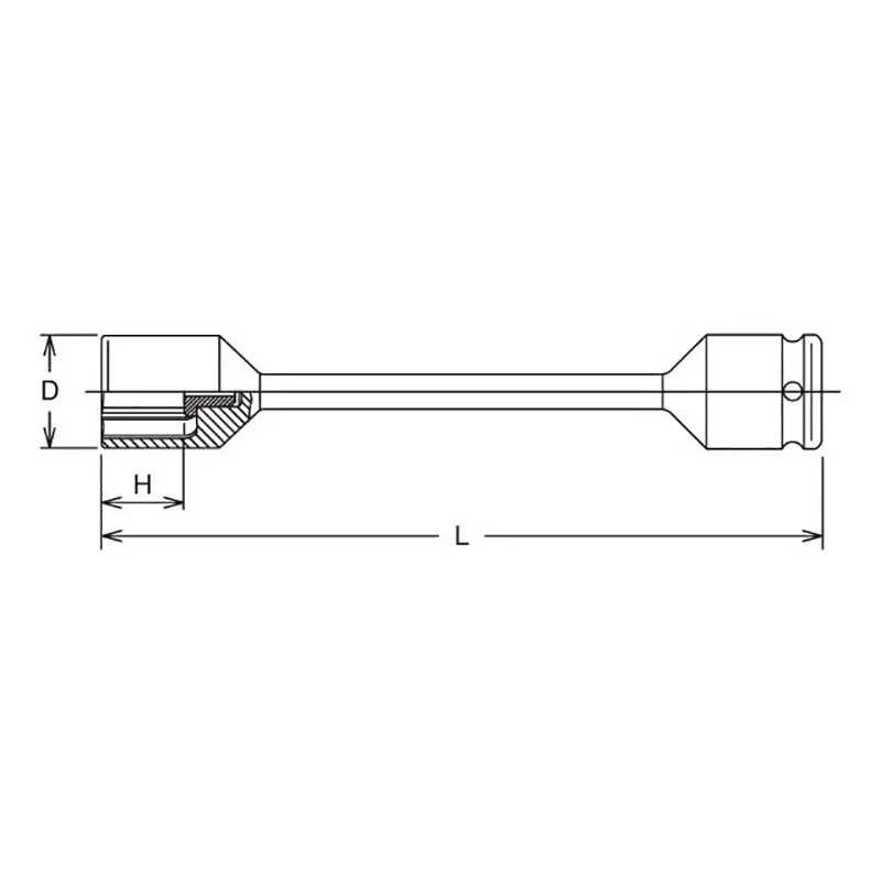 1/2 Sq. Dr. Torsion Bar  22mm x 150NM  Length 220mm Color coded - Image 2