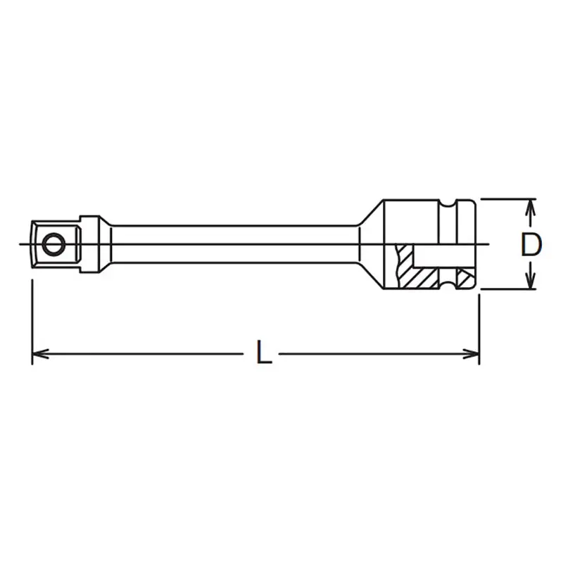 1/2 Sq. Dr. Torsion Extension Bar  170Nm  Length 195mm Pin type - Image 2