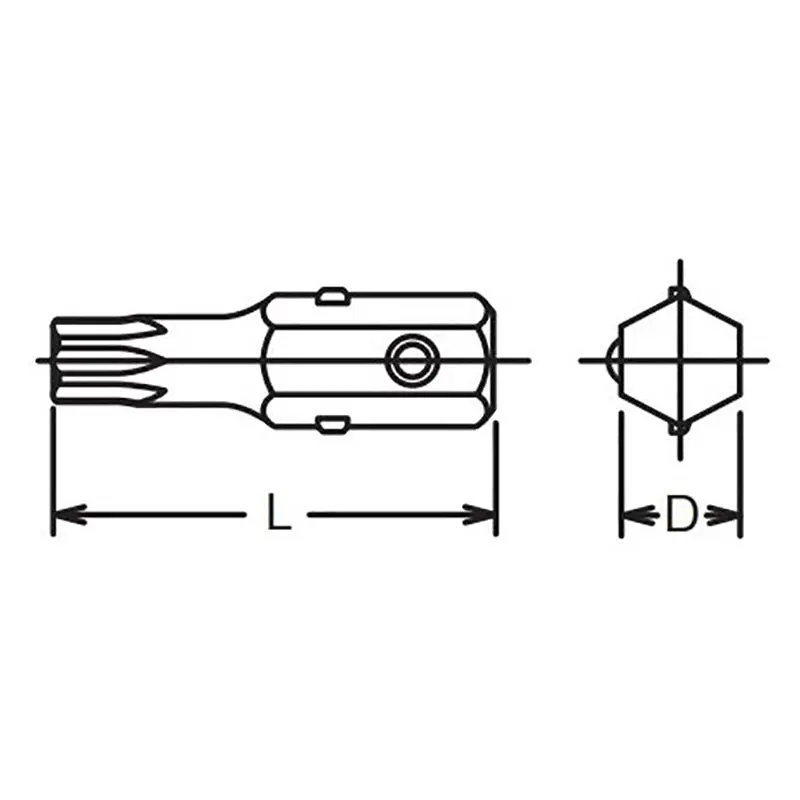 5/16 Hex Dr. TORX® T20 Bit - Length 32mm - Image 2