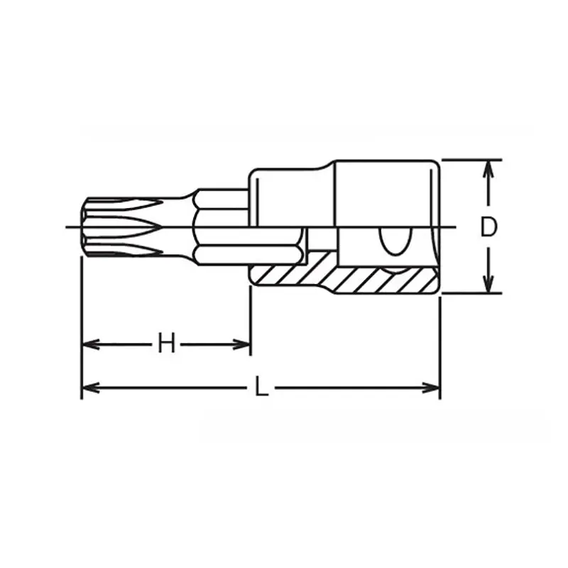 1/2 Sq. Dr. Bit Socket TORXplus® 50IP  Length 100mm - Image 2