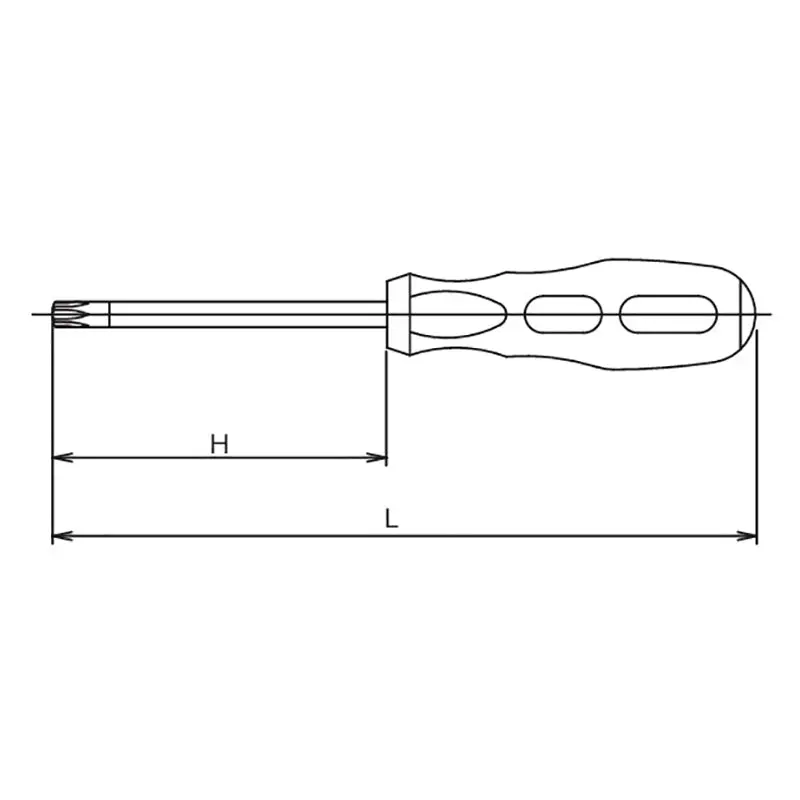 Tamper-Resistant TORX® T20H Screwdriver - Length 225mm - Image 2