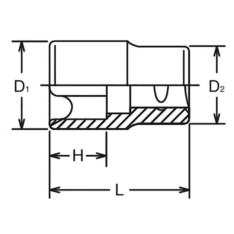3/4 Sq. Dr. TORX® E22 Socket - Length 50mm - Image 2