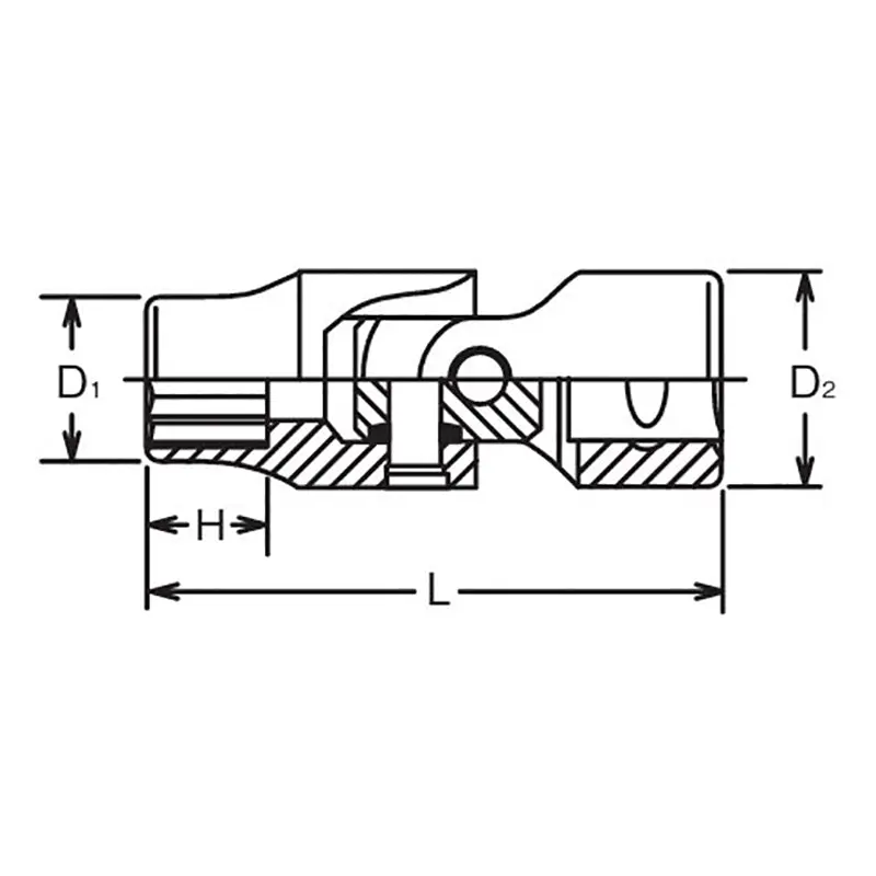 1/4 Sq. Dr. Universal Socket 1/4 12 point 31.8mm Aerospace - Image 2