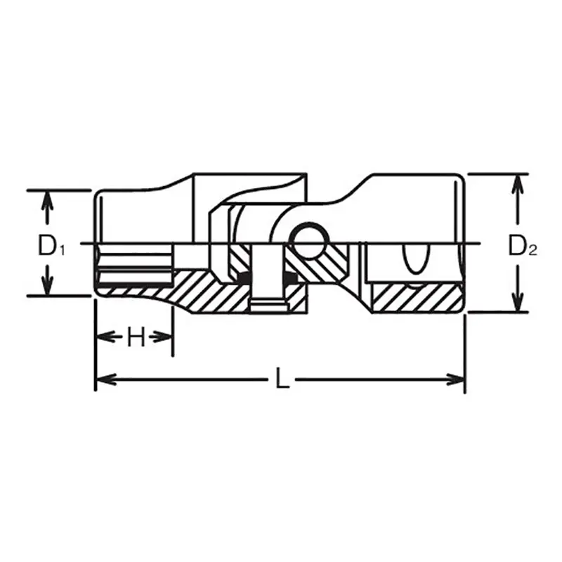 1/4 Sq. Dr. Universal Socket  3/8 12 point 35.1mm Aerospace - Image 2