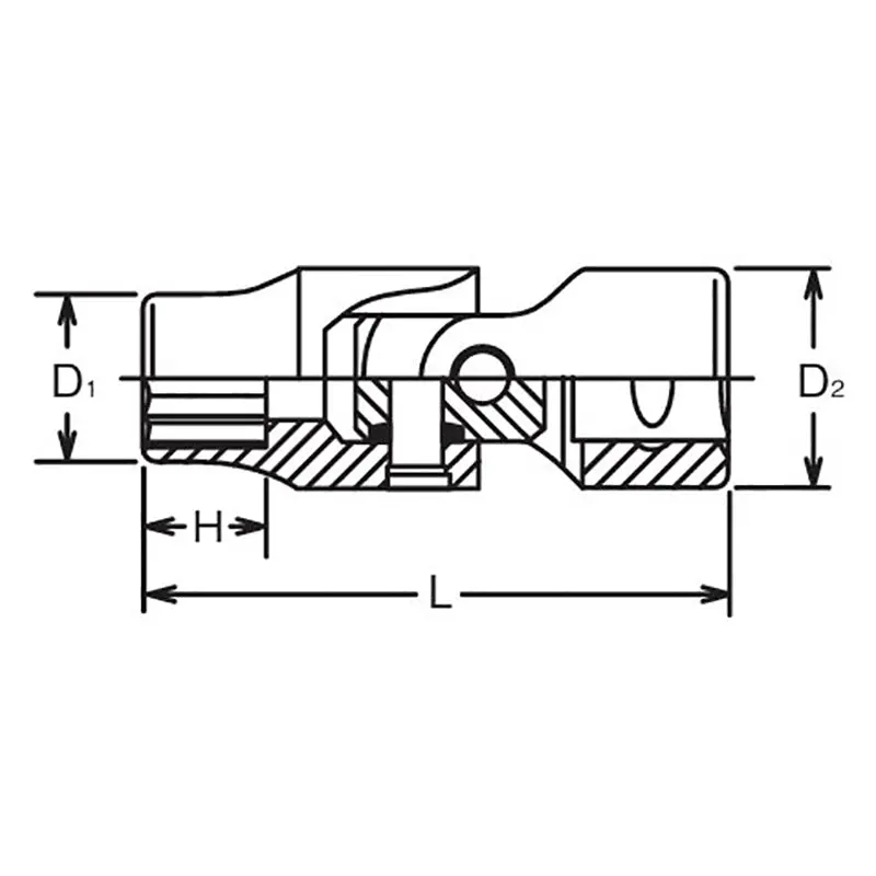 1/4 Sq. Dr. Universal Socket 7/16 12 point 39.1mm Aerospace - Image 2