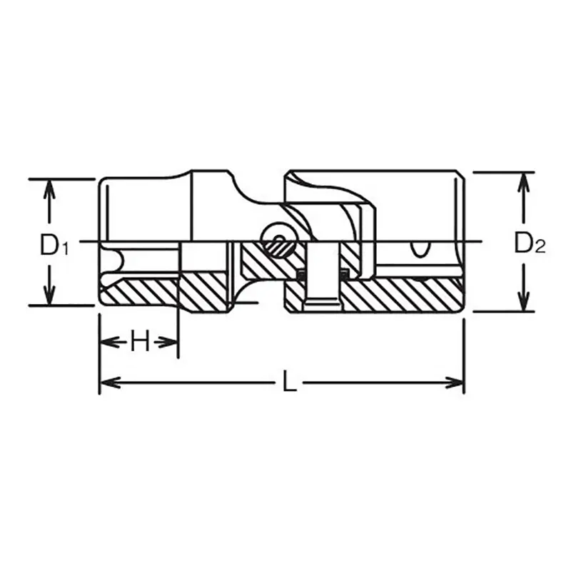 1/2 Sq. Dr. Universal TORX® E12 Socket - Length 63mm - Image 2