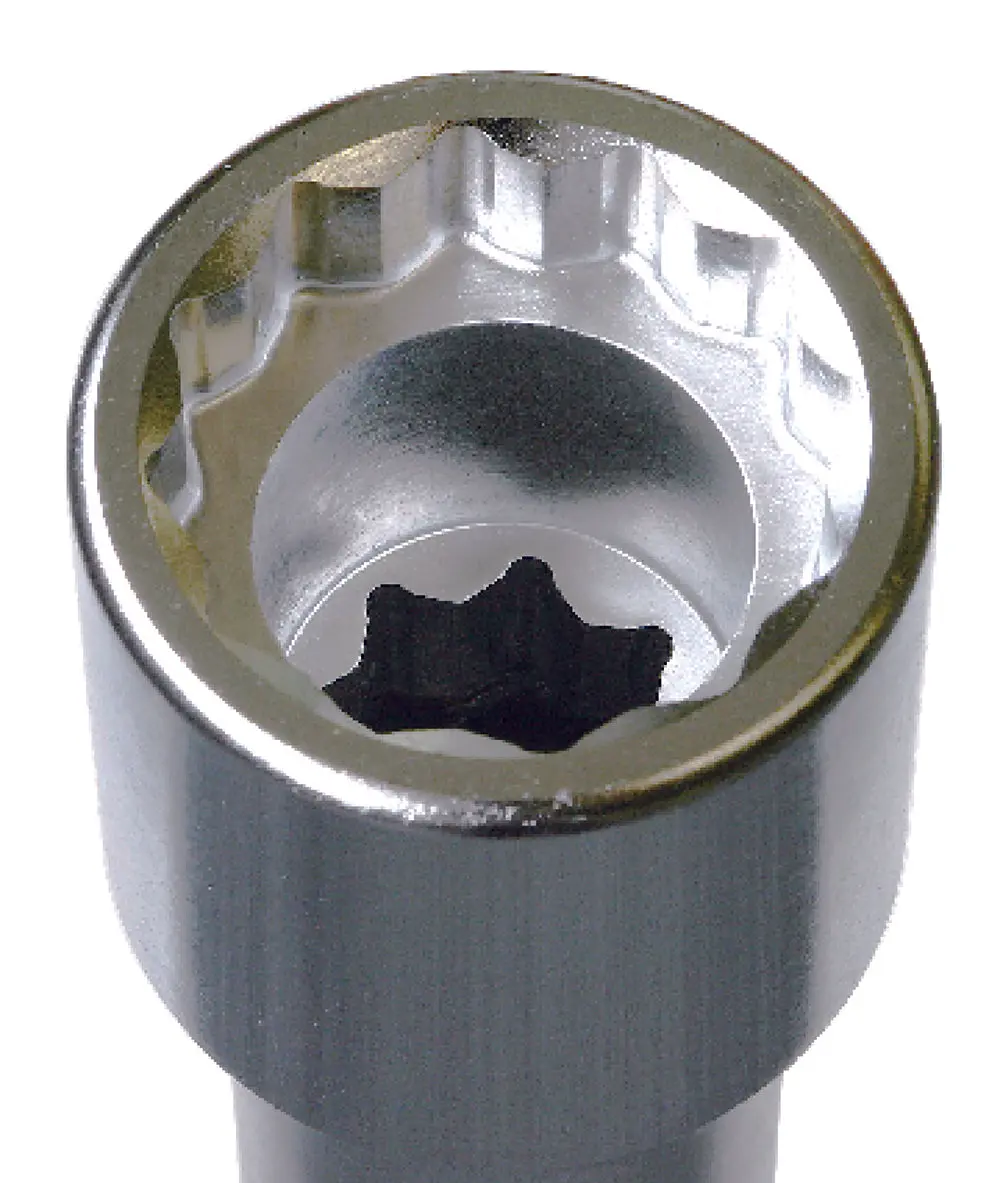 1 Sq. Dr. Extra Long Wheel Nut Socket  41 x 21mm Bi-Hex x Square Length 400mm - Image 2