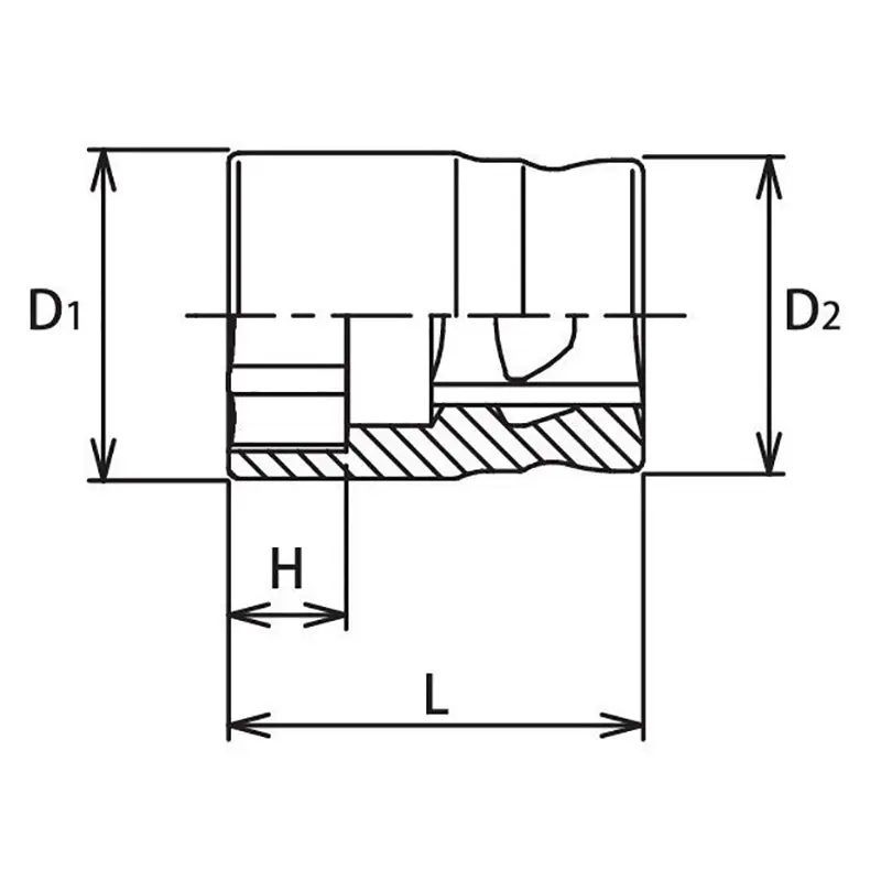 1/2 Sq. Dr. Chrome Z-Series 6 Point Metric Socket 32mm - Image 2