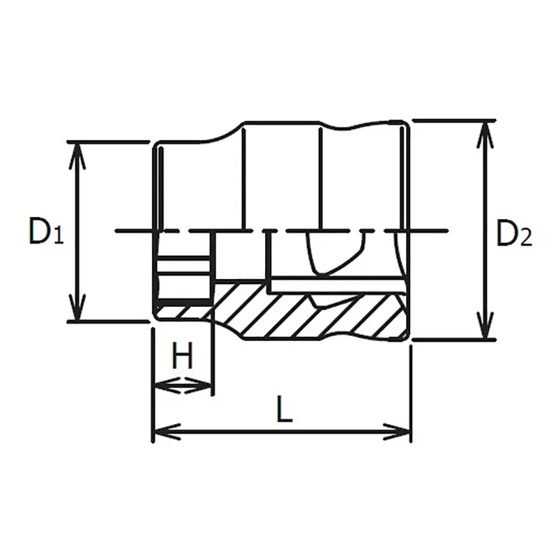 1/4 Sq. Dr. Z-Series 6 point chrome Metric Socket  13mm - Image 2
