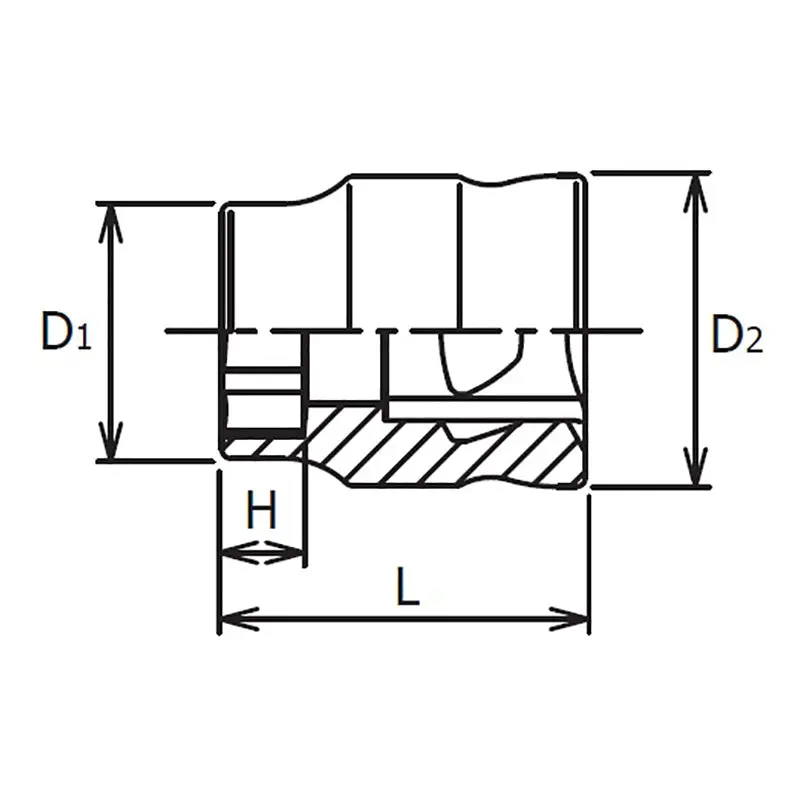 1/4 Sq. Dr. Z-Series 6 point chrome Metric Socket  7mm - Image 2