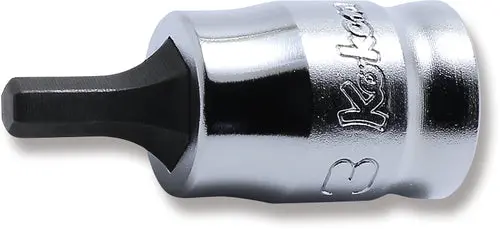 1/4 Sq. Dr. Bit Socket  3mm 6 point Length 25mm Z-series