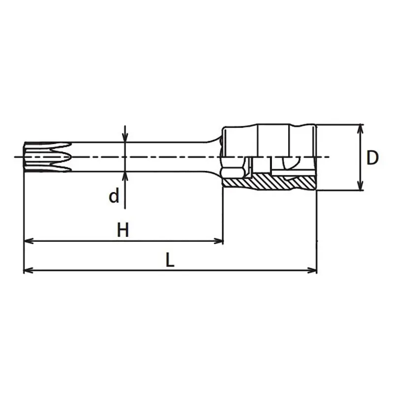 1/4 Sq. Dr. TORX® T30 Bit Socket - Length 50mm - Image 2
