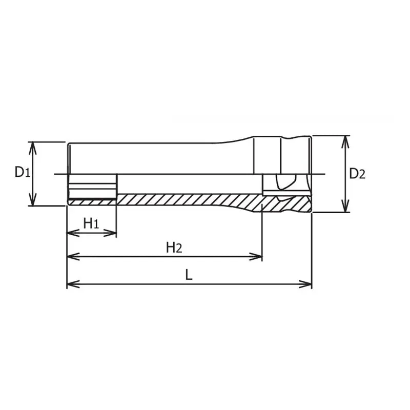 3/8 Sq. Dr. Z-series 6 point Metric Chrome Socket in 15mm - Image 2