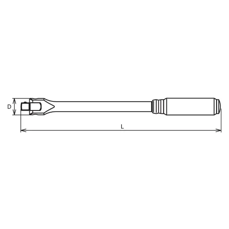 3/8 Sq. Dr. Hinge Handle    Length 400mm Z-series - Image 2