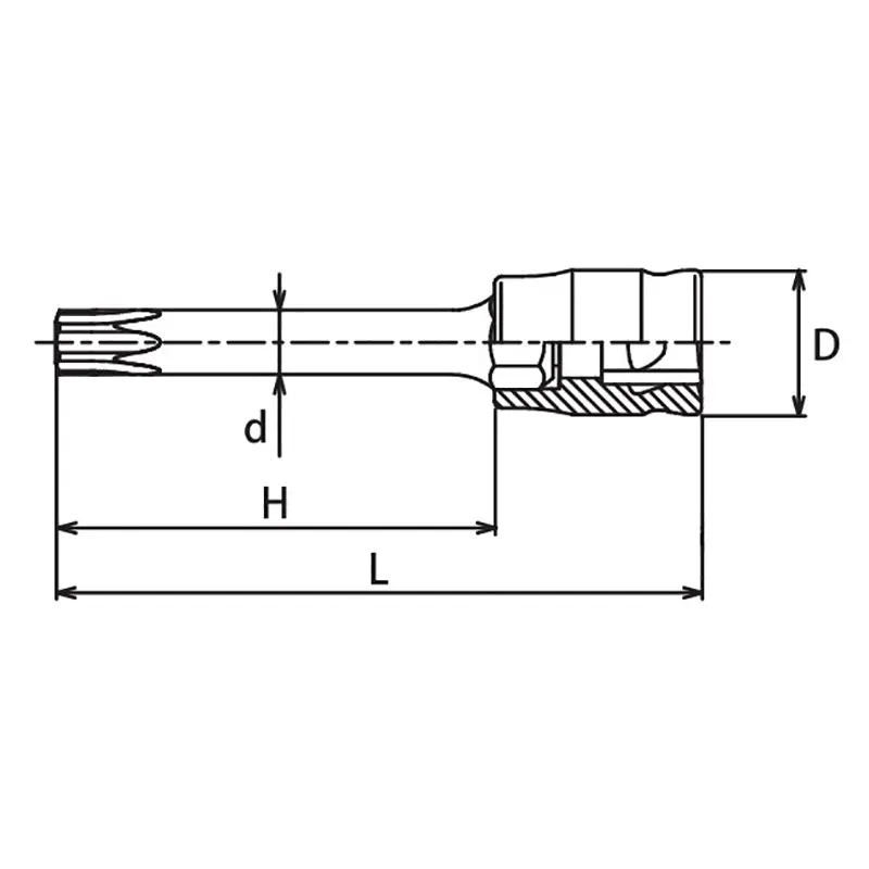 3/8 Sq. Dr. Z-Series TORX® T15 Bit Socket - Length 50mm - Image 2